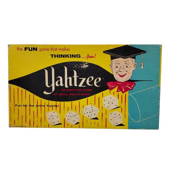Vintage 1961 Yahtzee Game Complete Without Score Sheets - Picture 1 of 4